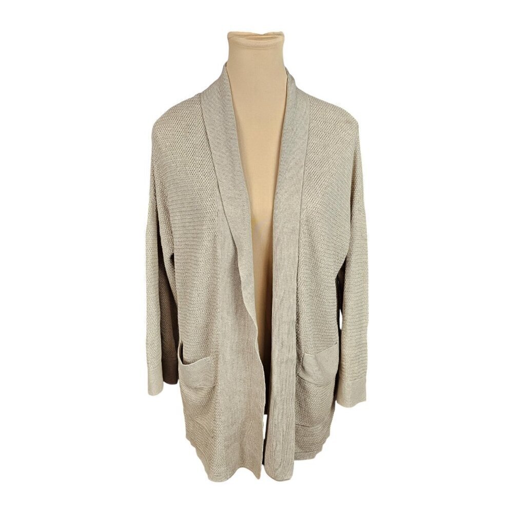 Wilfred Aritzia Off-White Cream Open Front Cardigan Sz M